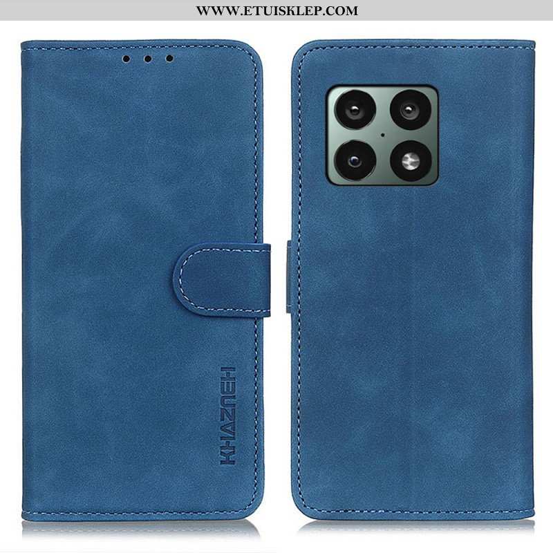 Etui Folio do OnePlus 10 Pro 5G Matowy Efekt Skóry Vintage Khazneh
